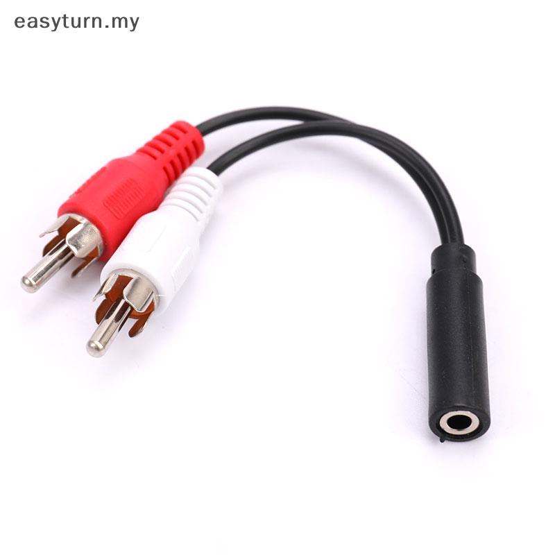 Eas 3.5mm RCA Nữ kết nối ja Stereo Cable Y cắm vào 2 RCA Nam Adapter Cable CỦA TÔI