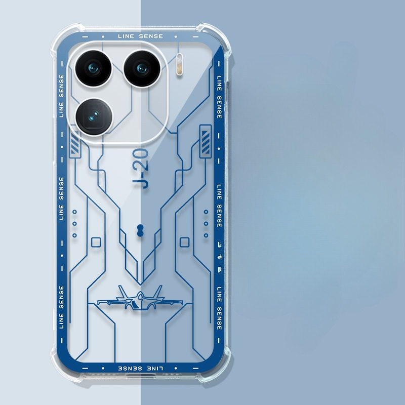 Dành Cho Vivo iQOO12 Ốp Lưng Điện Thoại VIVO iQOO12Pro Cơ Giáp Trong Suốt iqoo12 Túi Khí Chống Sốc