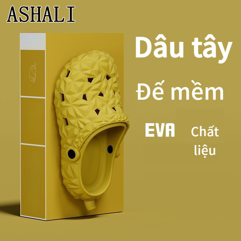 ASHALI Dép Bít Mũi Đục Lỗ Thoáng Khí Đế Dày Thời Trang Cho Nam