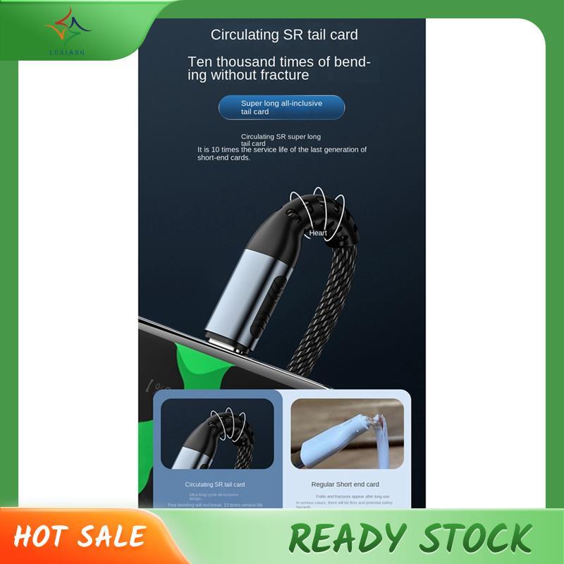 [luxiang.vn] Cáp sạc PD 240W Loại C sang USB Loại C 240W Dây dữ liệu màu đen 1 CÁI 1M