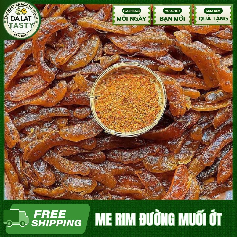 [LOẠI NGON] Me Rim Muối Ớt Siêu Ngon - Chua Cay Mặn Ngọt - Me Rim Đường Nguyên Trái - Me Sấy Dẻo