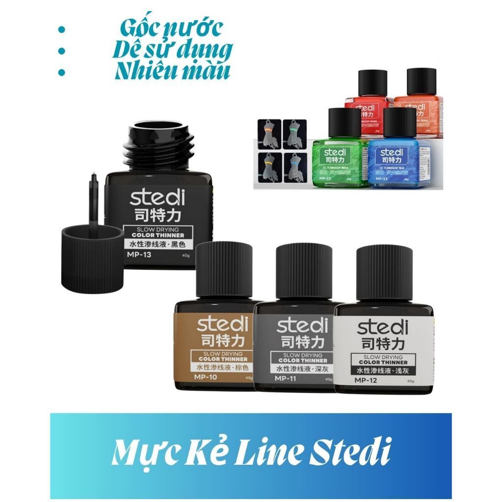 HT ShopX-Lọ kẻ line / lằn chìm Panel line Accent Color đủ màu đen nâu xám huỳnh quang Stedi