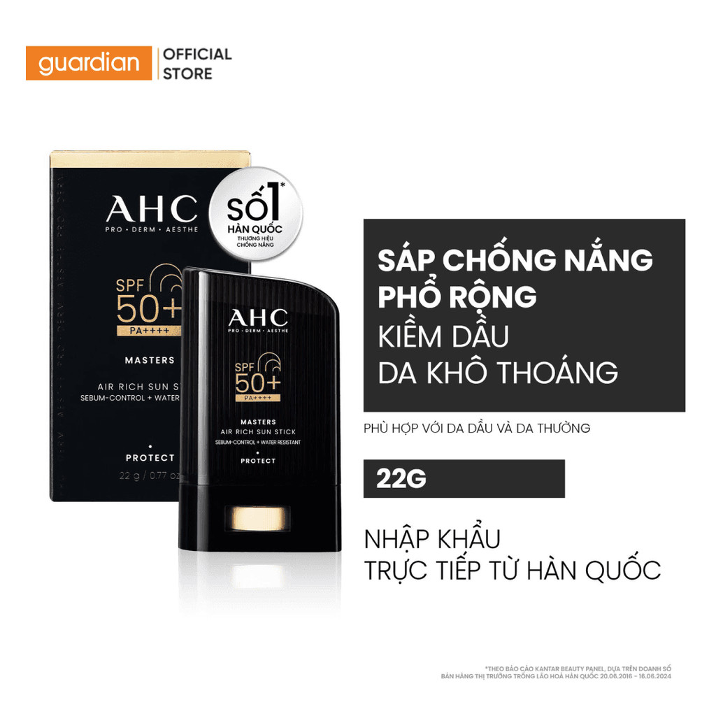 Sáp Chống Nắng AHC Masters Air Rich Sun Stick SPF50+ PA++++ 22g | Guardian Việt Nam
