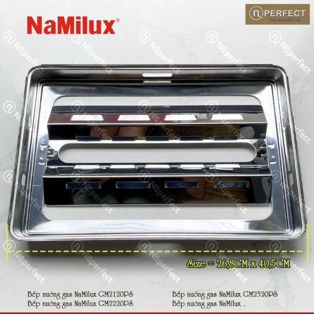 @phukienbepgas- Khung bếp nướng gas NaMilux GM2120PS, GM2220PS, GM2520PS.. chính hãng [DÀI 40,5CM]