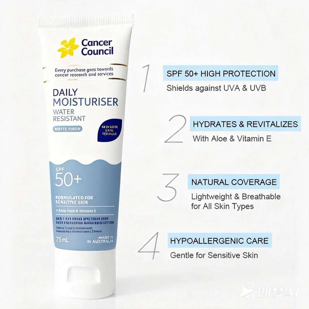 Cancer Council Moisturiser Matte Water Resistant Sunscreen SPF 50+ Sunblock  75ml