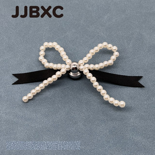 JJBXC charm Khóa Giày Phụ Kiện Giày Kim Loại Ngọc Trai Nơ Chất Lượng Cao Phụ Kiện Giày
