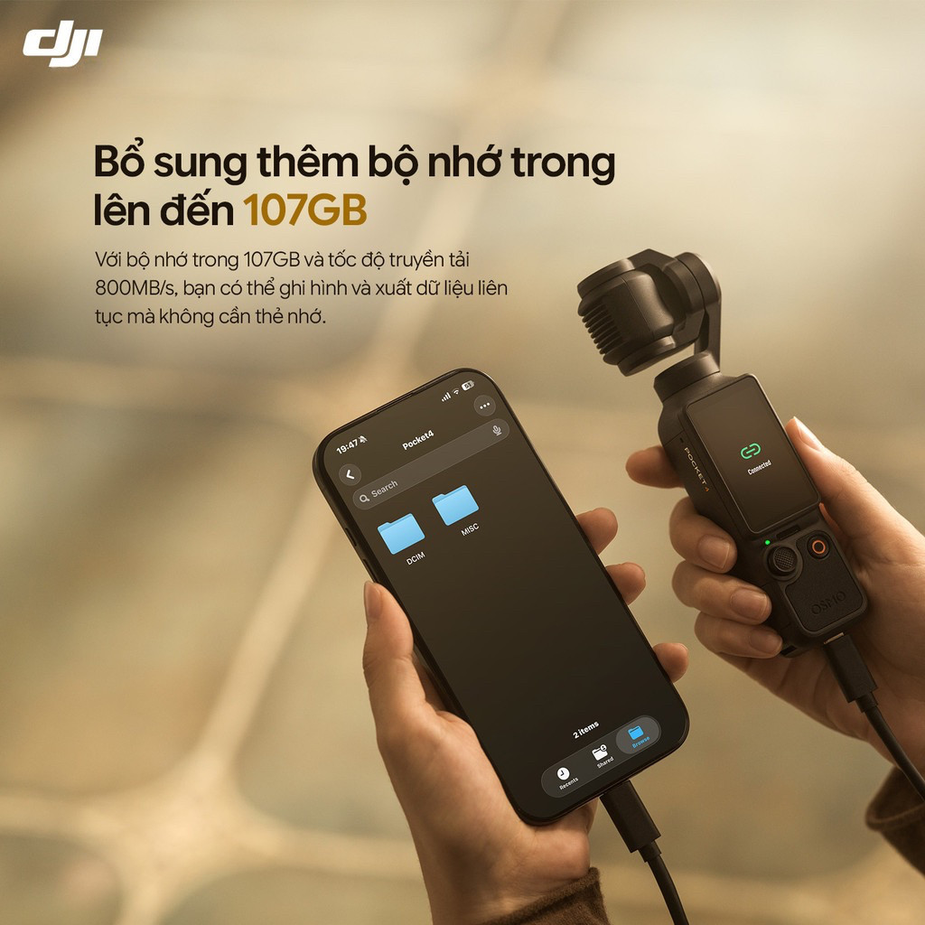 Camera DJI Osmo Pocket 4 - Quay video 6K, ActiveTrack 7.0, CMOS 1-inch, 107GB Bộ nhớ trong - BH 12T | BigBuy360 - bigbuy360.vn
