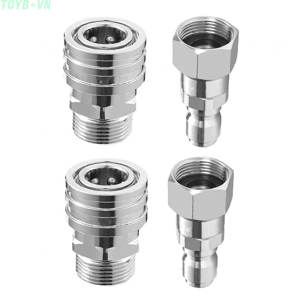 【TOYBOX】Reliable Quick Connector Kit for Pressure Washer NPT 3/8 Inch to M22 15mm Thread