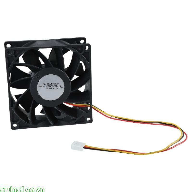 Quạt làm mát zwinz1aa 24V 9x9cm có cảnh báo nhiệt độ để làm mát máy chủ Hoạt động yên tĩnh