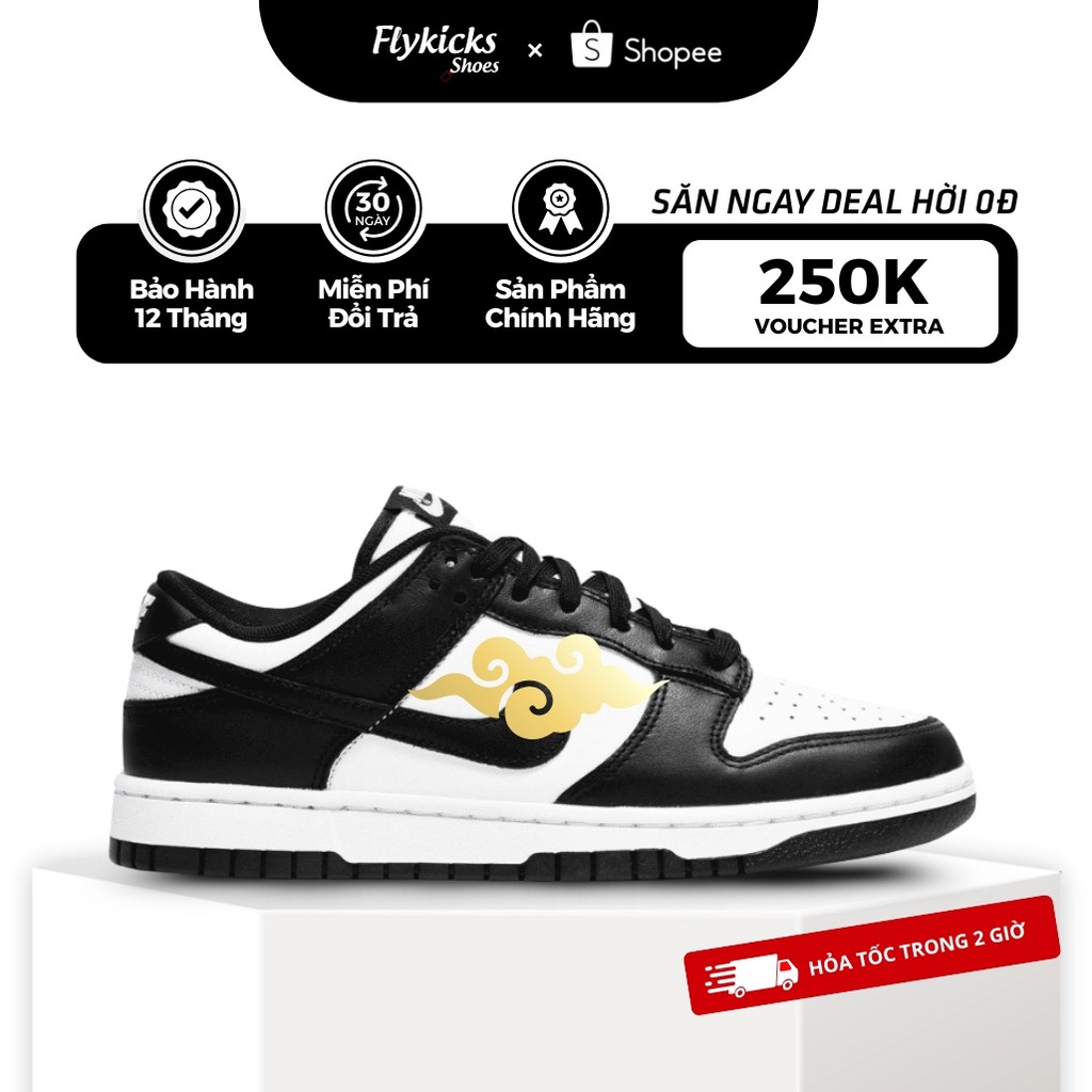 [Auth] Giày Thể Thao Dunk Low Panda Thời Trang Thể Thao Unisex Cho Nam Nữ Fly