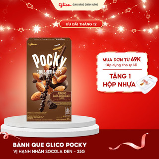 Bánh Que Pocky Hạt Nghiền Vị Hạnh Nhân Sô Cô La Đen 25g 