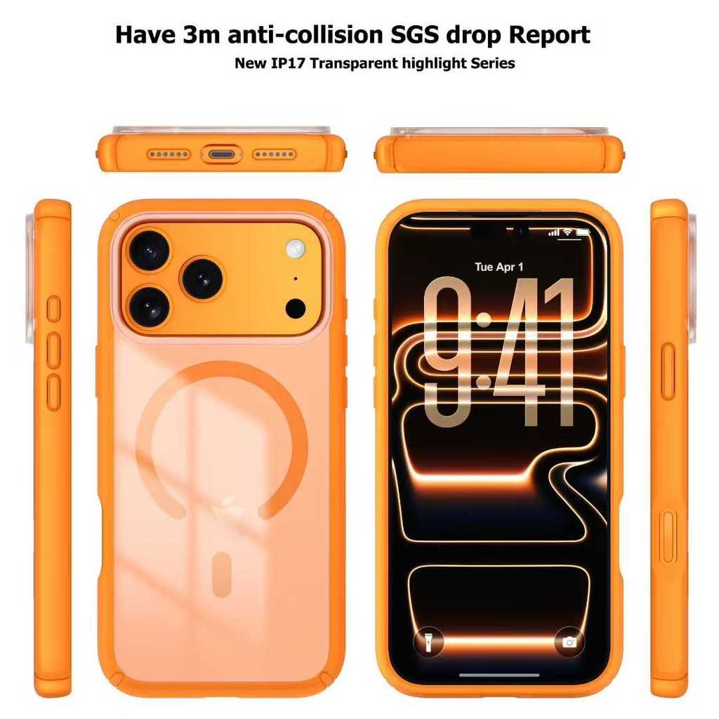 Ốp điện thoại từ tính chống vân tay sang trọng cho IPhone 17 Pro Max 17air Ốp lưng