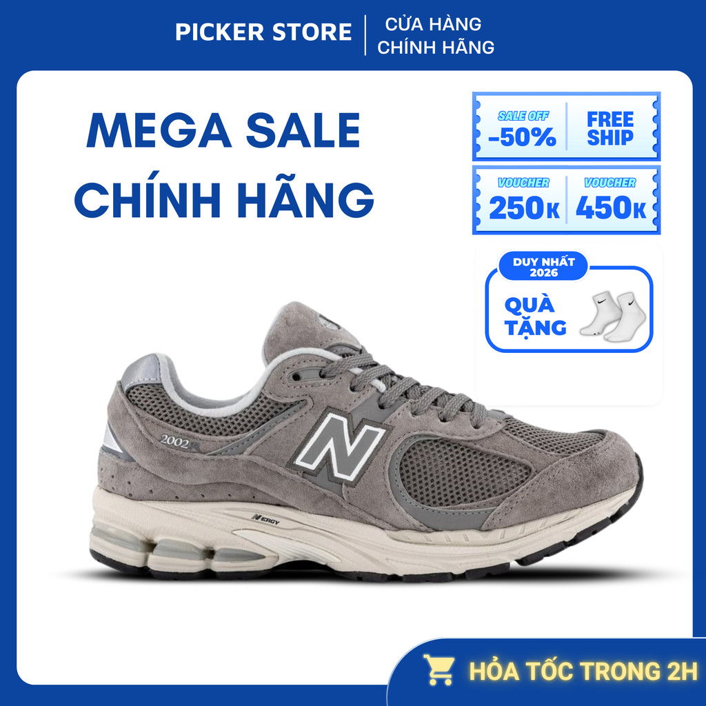 Giày Thời Trang NB2002 ‘Grey’ M2002RJM chính hãng cho nam nữ PICKER SHOES