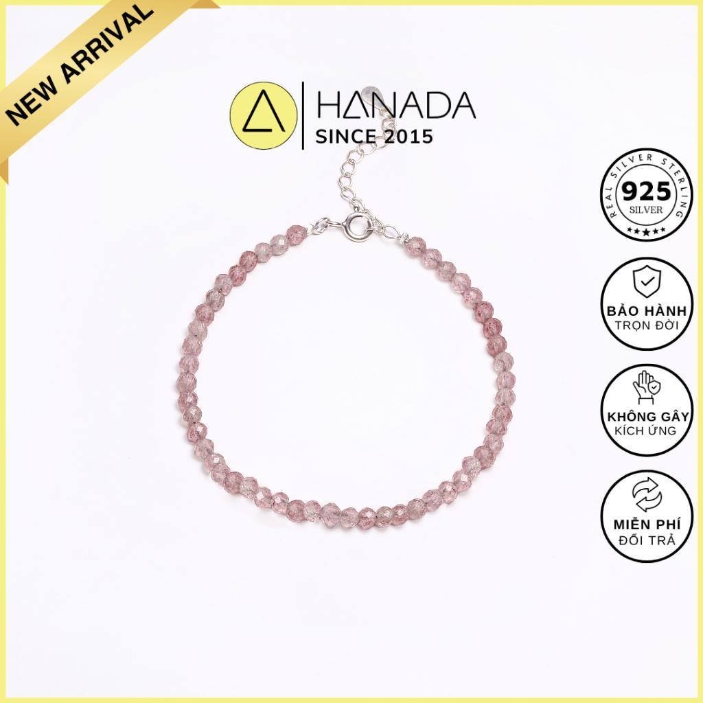 [BẠC 925-BH TRỌN ĐỜI] Lắc tay Bạc 925 Vòng Tay Đá Năng Lượng 4 MM , Vòng Tay Mang Hàng Ngày Hanada 2818