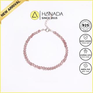 [BẠC 925-BH TRỌN ĐỜI] Lắc tay Bạc 925 Vòng Tay Đá Năng Lượng 4 MM , Vòng Tay Mang Hàng Ngày Hanada 2818