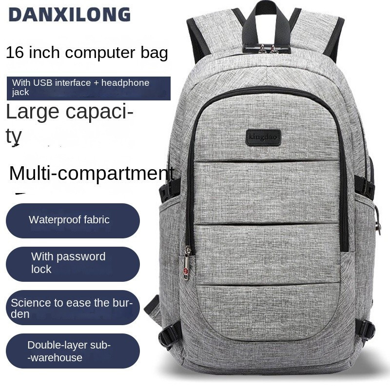 Men's Bag New Shoulder Computer Bag161-inch Business Commuting Anti-theft Backpack Large Capacity Pa