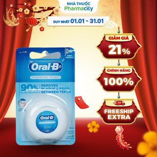  Chỉ Oral-B nha khoa hỗ trợ làm sạch mảng bám Essential Floss  50m hộp  