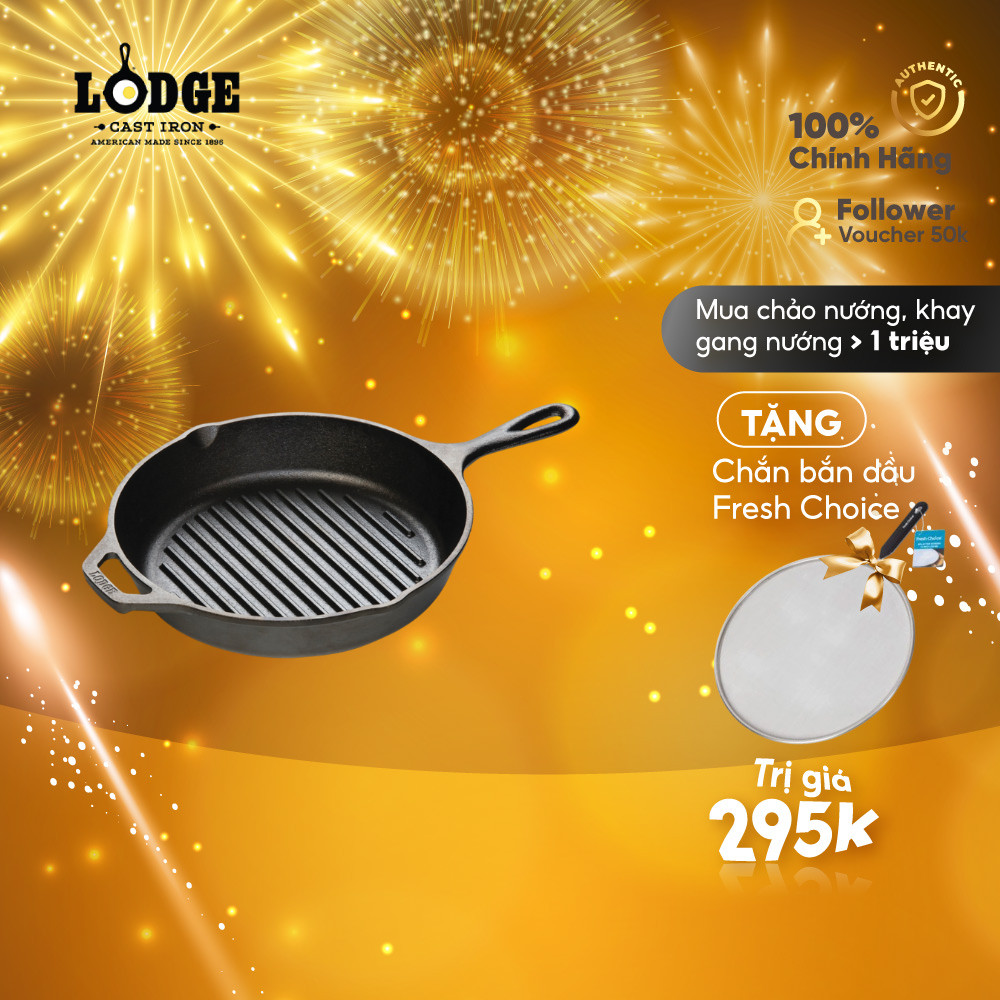 Lodge - Chảo gang nướng - 26.04cm