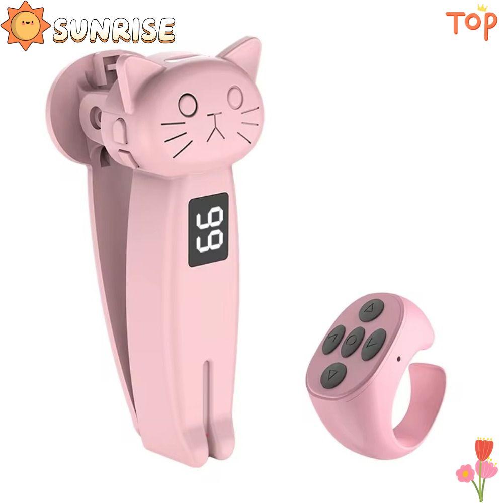 SUNRISE Electric Auto Page Turner, Thiết bị bấm ngón tay ABS tương thích Bluetooth, Bấm nhanh Di độn