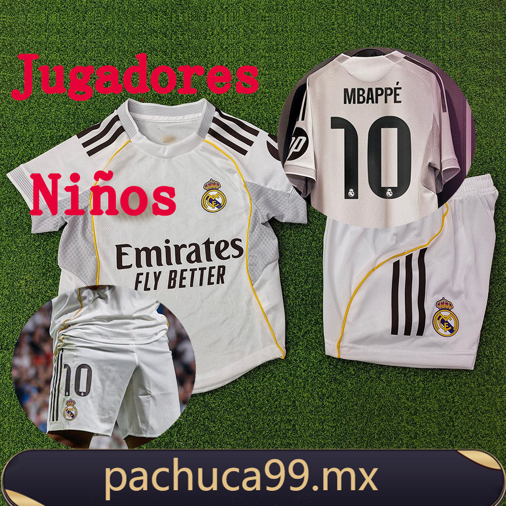 2025-26 Kids Jersey Real Madrid Home Player Áo bóng đá Tùy chỉnh Số tên & & - * - & * -