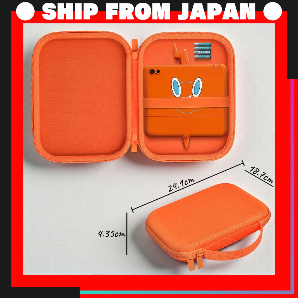 TAKARA TOMY Smart Rotom Pad Storage Case Orange | EVA Hard Protective Carry Case | Water Resistant (
