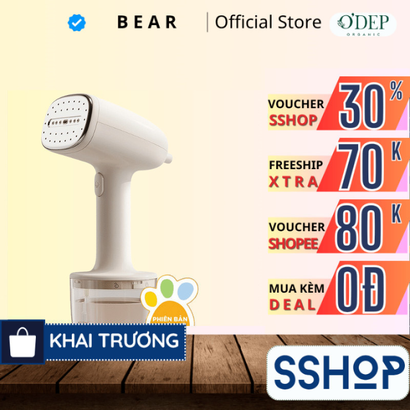 Bàn ủi hơi nước cầm tay 1000W Bear GTJ-D10M1 - Hàng chính hãng   - BH 18 Tháng - SSHOP SSO