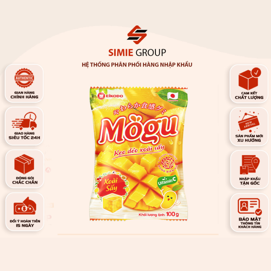 Kẹo Dẻo Mogu Xoài Sấy 100g – Hương Vị Xoài Sấy Tự Nhiên, Dẻo Mềm – Eikodo Việt Nam