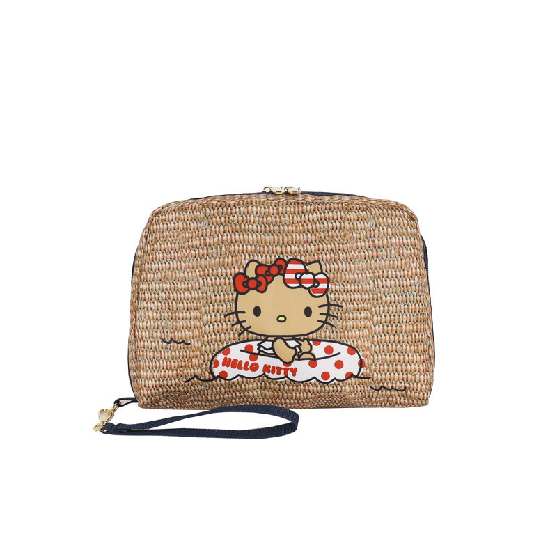 Bag kitty Nữ In Hình Túi Kitty Hello Kitty Ly Hợp Túi Đựng Mỹ Phẩm Ống Hút Đeo Vai