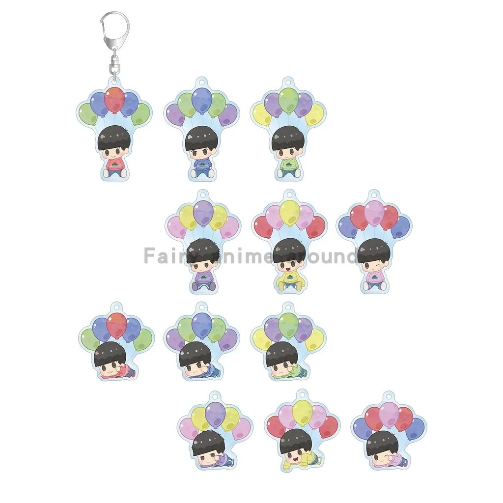 Móc khóa Anime Osomatsu-san mica chibi Osomatsu Karamatsu Choromatsu Ichimatsu Jyushimatsu Todomatsu