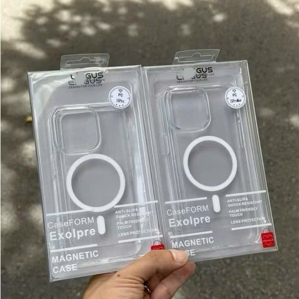 [Chính Hãng] Ốp Lưng Cứng Trong Suốt Likgus PC Cho iPhone 14 Đến 17 Pro Max - Siêu Mỏng Chống Ố, Hỗ 