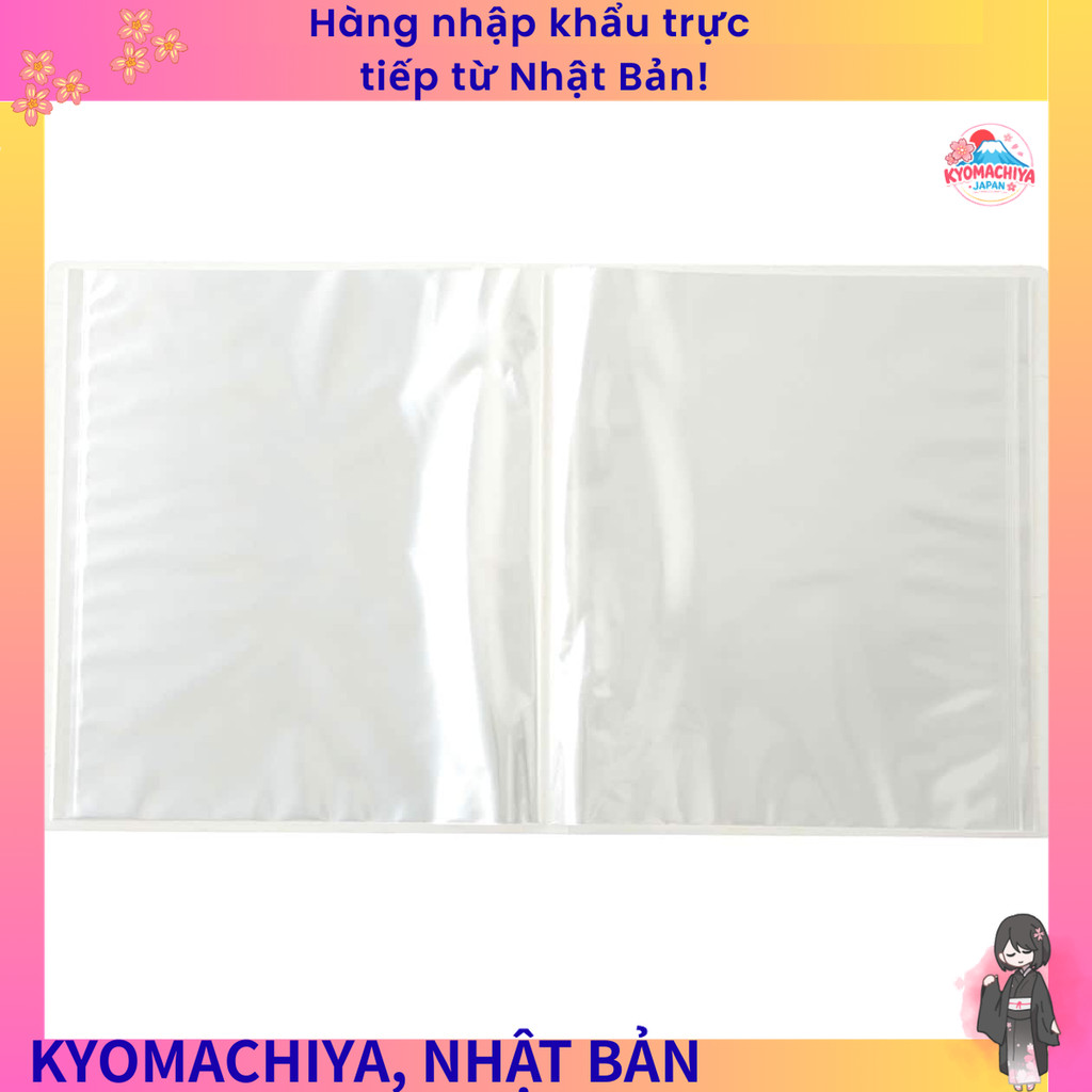 Hàng nhập khẩu trực tiếp từ Nhật Bản.  Sổ tay dẻo bằng Polypropylene Mumuso, trong suốt, khổ A4, 40 