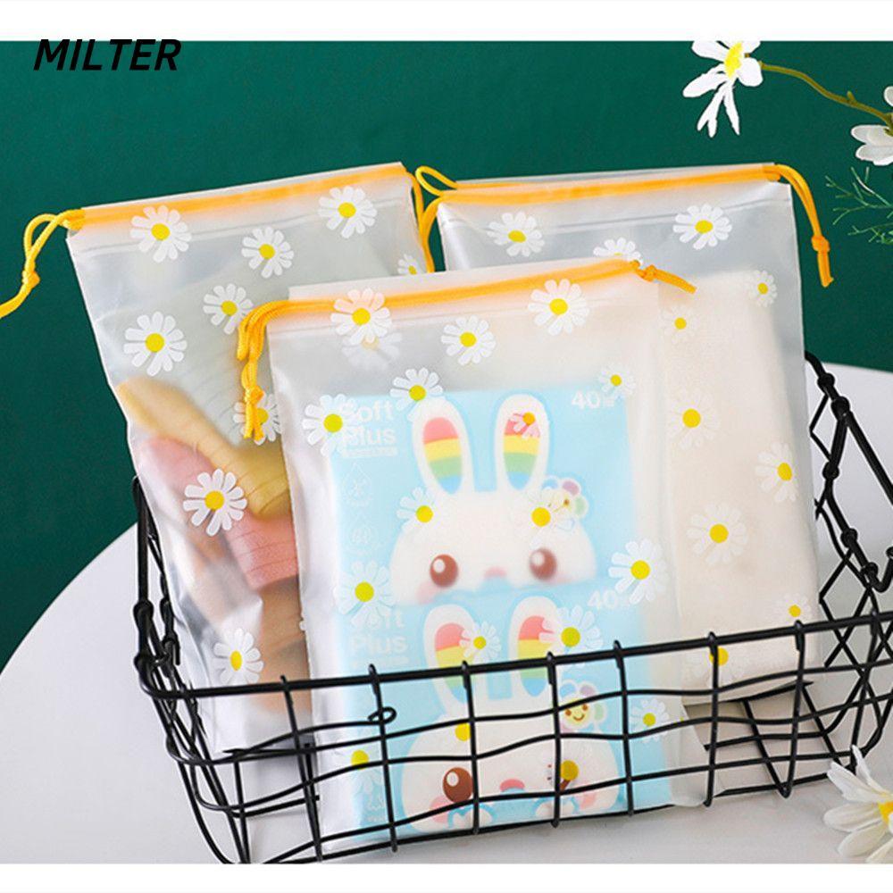SỮA 1 Túi Dây Rút Có Thể Gập Lại Túi Bảo Quản Nhà Vườn Lưu Trữ Matte Túi Bảo Quản
