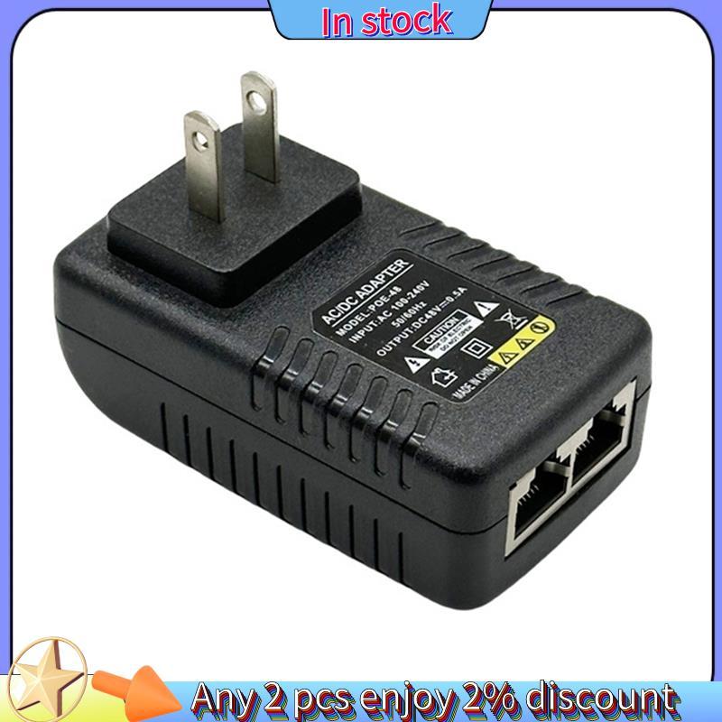 Còn hàng-48V Gigabit PoE Injector PoE PoE 48V / 0.5A24V1A Đầu ra IEEE 802.3af / Ở đầu cắm US 10 / 10