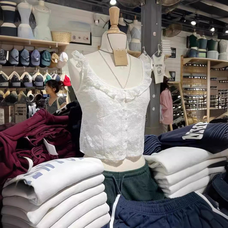 Áo Cardigan Ren Trắng Tay Ngắn Bay, Phong Cách Modern Girl