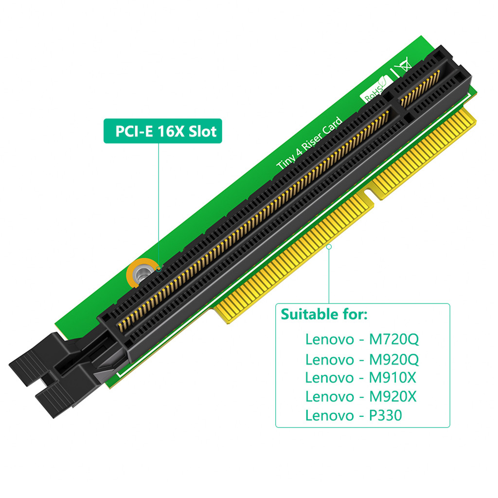 Bộ chuyển đổi thẻ đồ họa JMT PCI E, cho Tiny 4 cho ThinkCentre M920Q P330 P320 01AJ902 PCIE 16X Bộ c