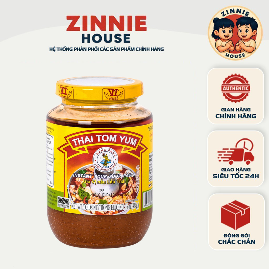 [HŨ 454gr] Gia Vị Lẩu Thái Tom Yum Chính Hiệu – Tom Yum Paste Chuẩn Vị Thái Lan