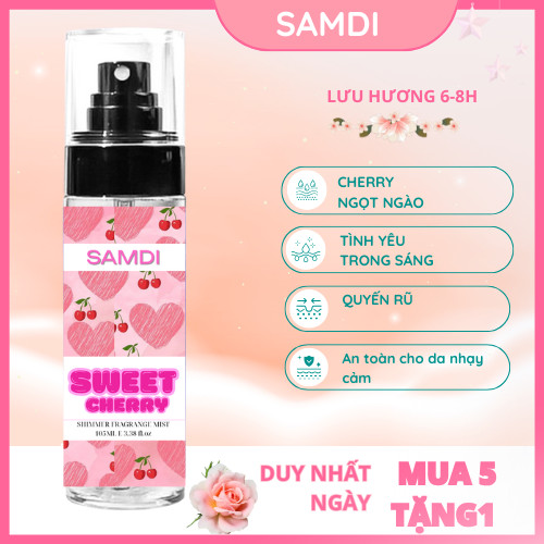 ( Mua 4 tăng 1)   Xịt Thơm Body Mist toàn thân nam nữ học sinh sinh viên 105ml lưu hương 6-8h mùi hương nhẹ nhàng