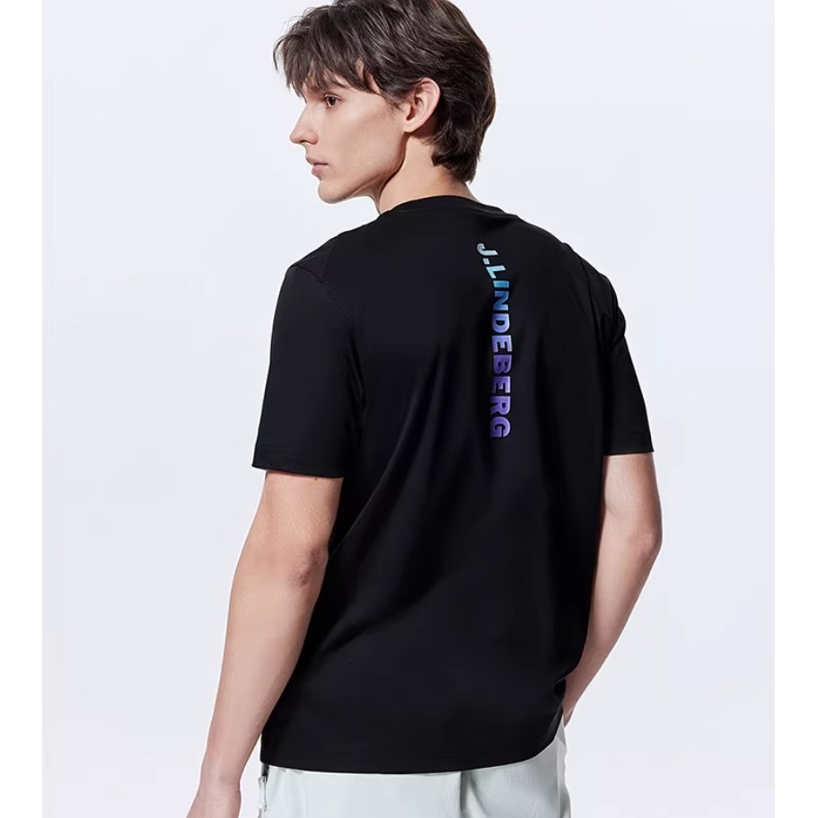 JLINDEBERG JLINDEBERG Nam Mới Nguyên Chất Cotton Xu Hướng Thời Trang Gradient In Hình Áo Thun Ngắn T