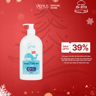 Sữa tắm gội 2 trong 1 Gennie Baby 400ml chính hãng 