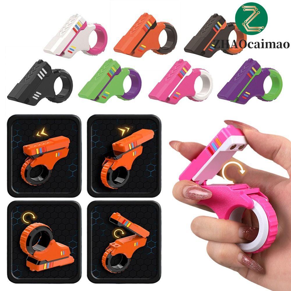ZHAOCAIMAO Thanh trượt ngón tay quay, Đồ chơi Spinner nhẹ nhàng in 3D, Bền gọn 7 màu Tay Spinner Fid