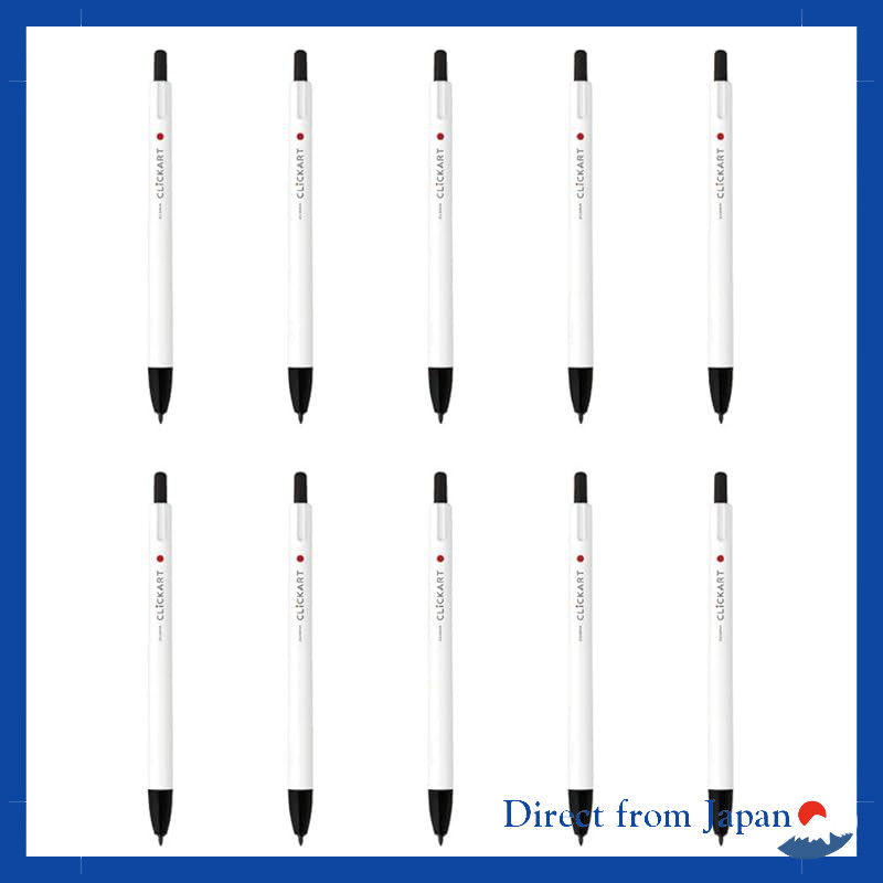 Zebra Clickart Water-Based Pen Black 10 Pieces