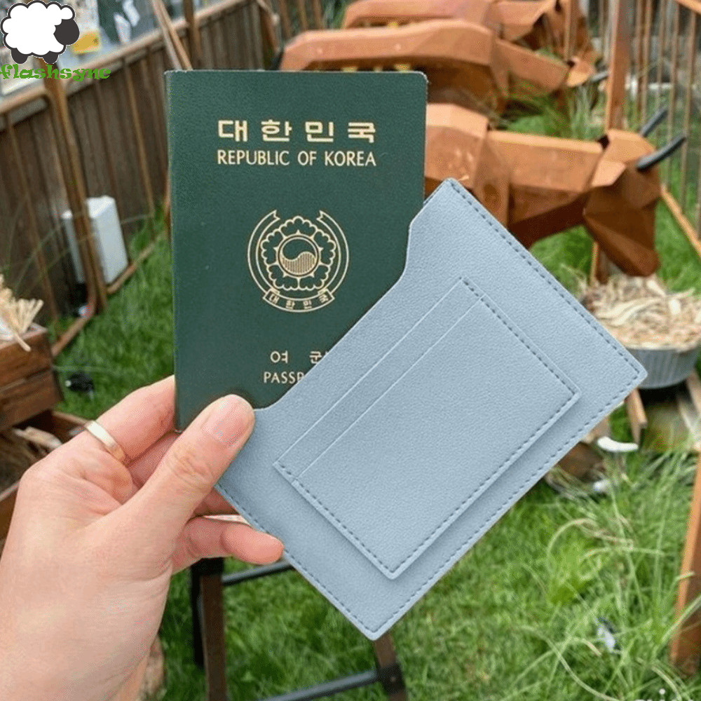 FLASHSYNC Đựng Thẻ, Bao Da PU Máy Bay Check-in Hộ Chiếu, Thời Trang Đa Năng Màu Trơn Kẹp Hộ Chiếu Vé