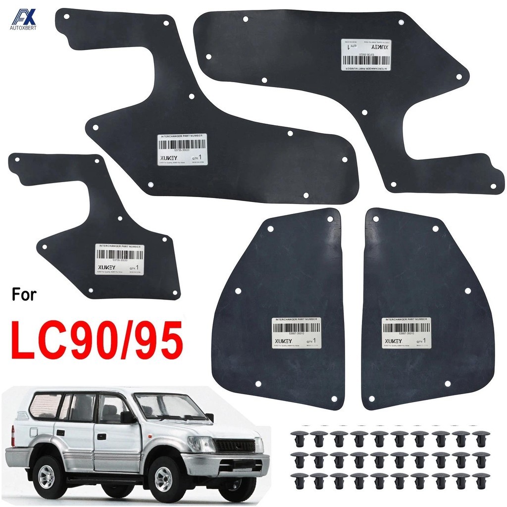 5 Chiếc Dành Cho Xe Toyota Land cruiser Prado Colorado J90 J95 1996-2002 Cao Su Bắn Lá Chắn Bên Tron