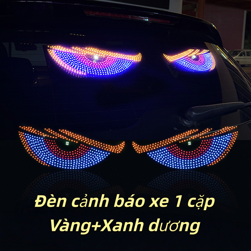 <SST>Đèn LED Sedan Demon Eye Đèn chớp nháy Đèn xe phía sau Cửa sổ xe gắn thẻ LED năng động Emoji Lig