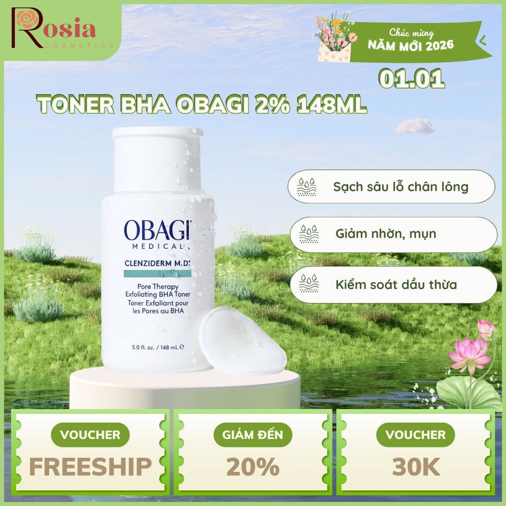 Toner OBAGI BHA Clenziderm M.D. Pore Therapy Exfoliating Tẩy Tế Bào Chết 148ml | Rosia Cosmetics