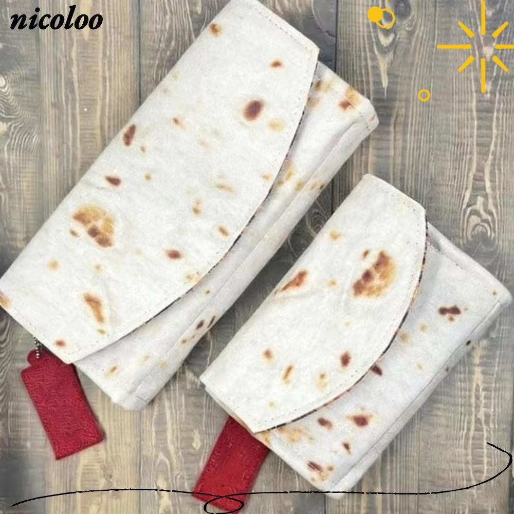 Ví NICOLOO Burrito, Kẹp tiền xu Burrito nhiều ngăn, có khe cắm thẻ Ví đựng tiền xu có thể gập lại