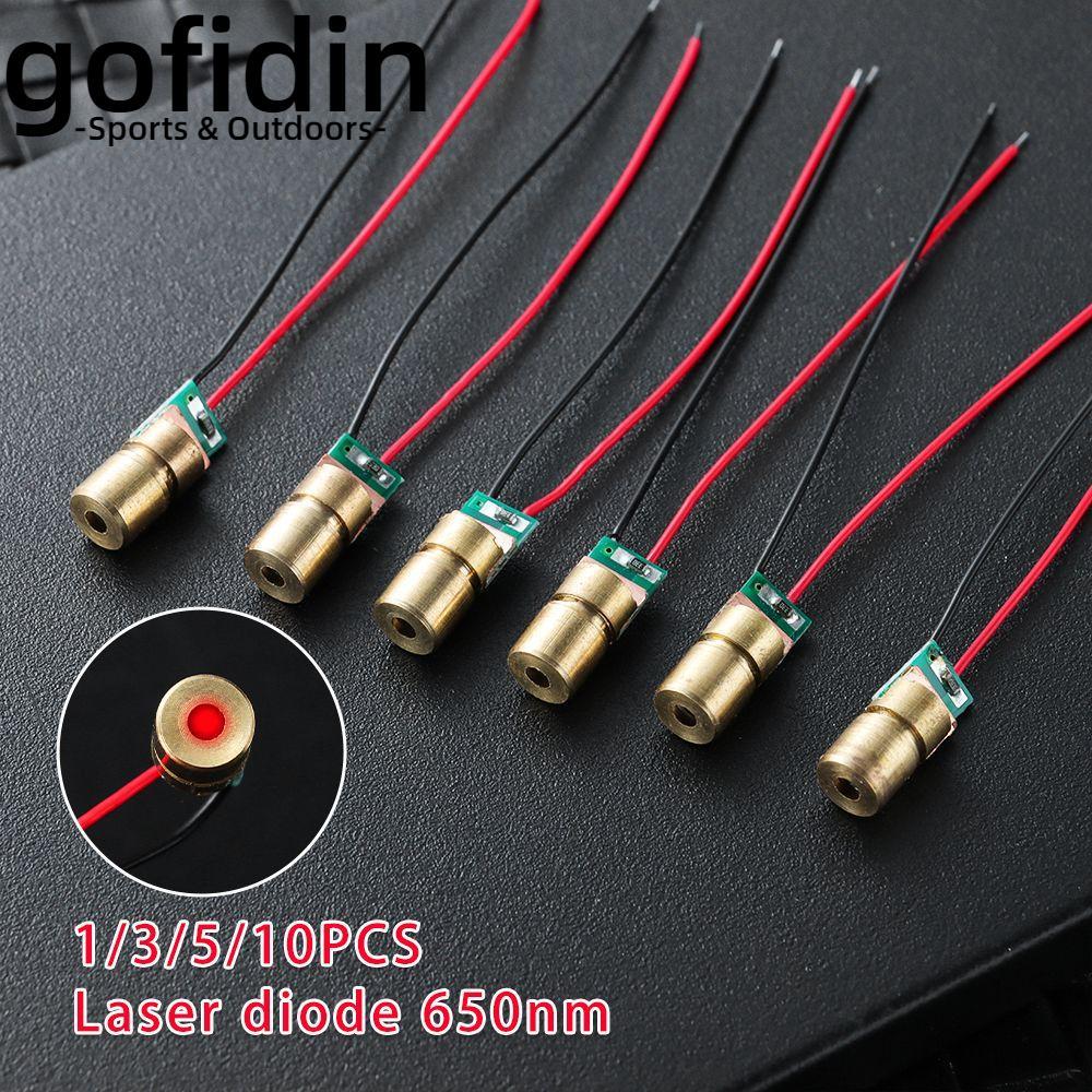 GOFIDIN 1 / 3 / 5 / 10pc Điốt Laser Đầu Đồng 5 triệu watt Red Sight Dot Diode Module