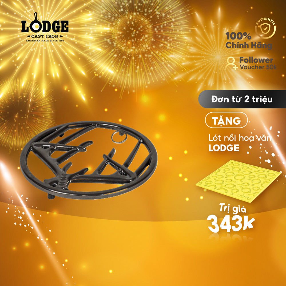 Lodge - Miếng lót nồi Antler màu đen