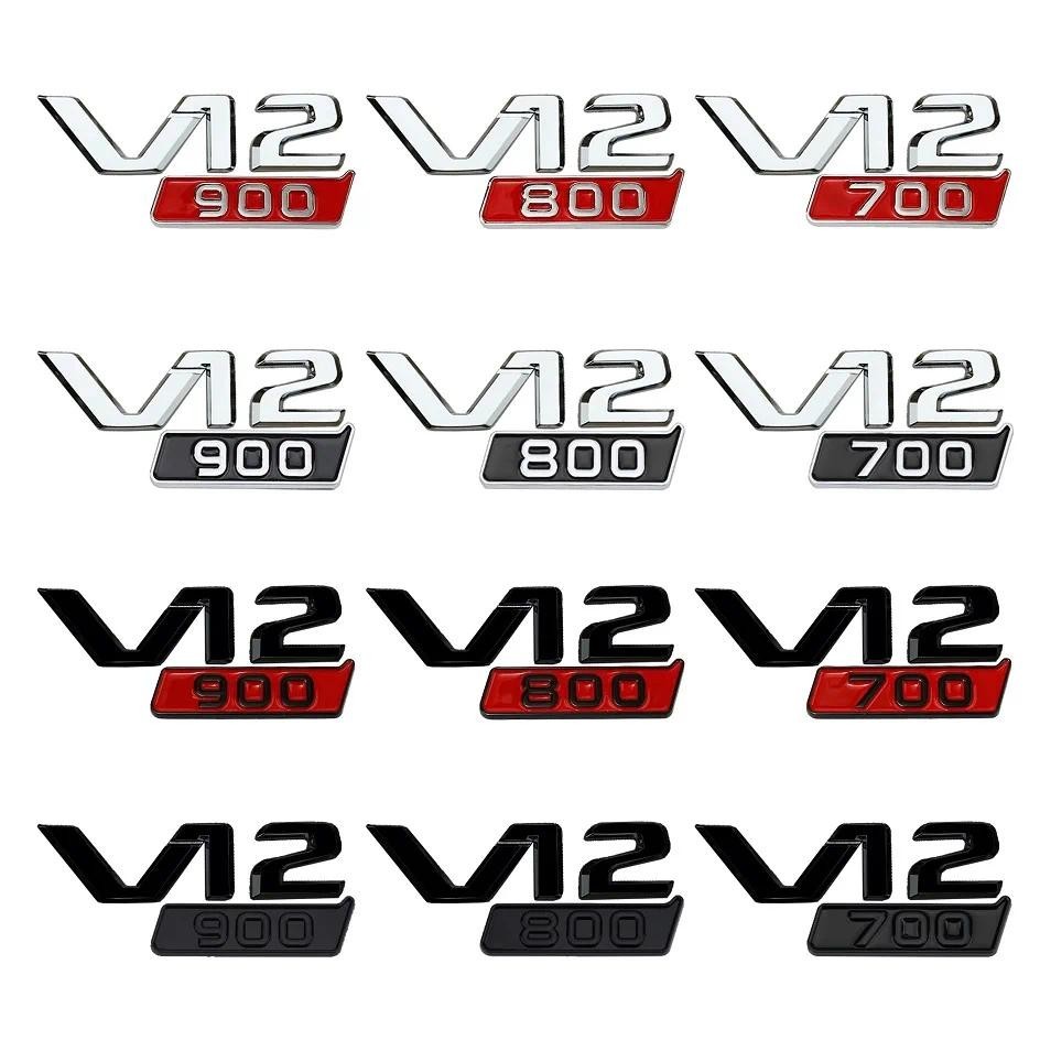 3D ABS Chữ V12 700 800 900 Thân Xe Fender Logo Huy Hiệu Quốc Huy Đề Can Miếng Dán Cho Benz Brabus G 