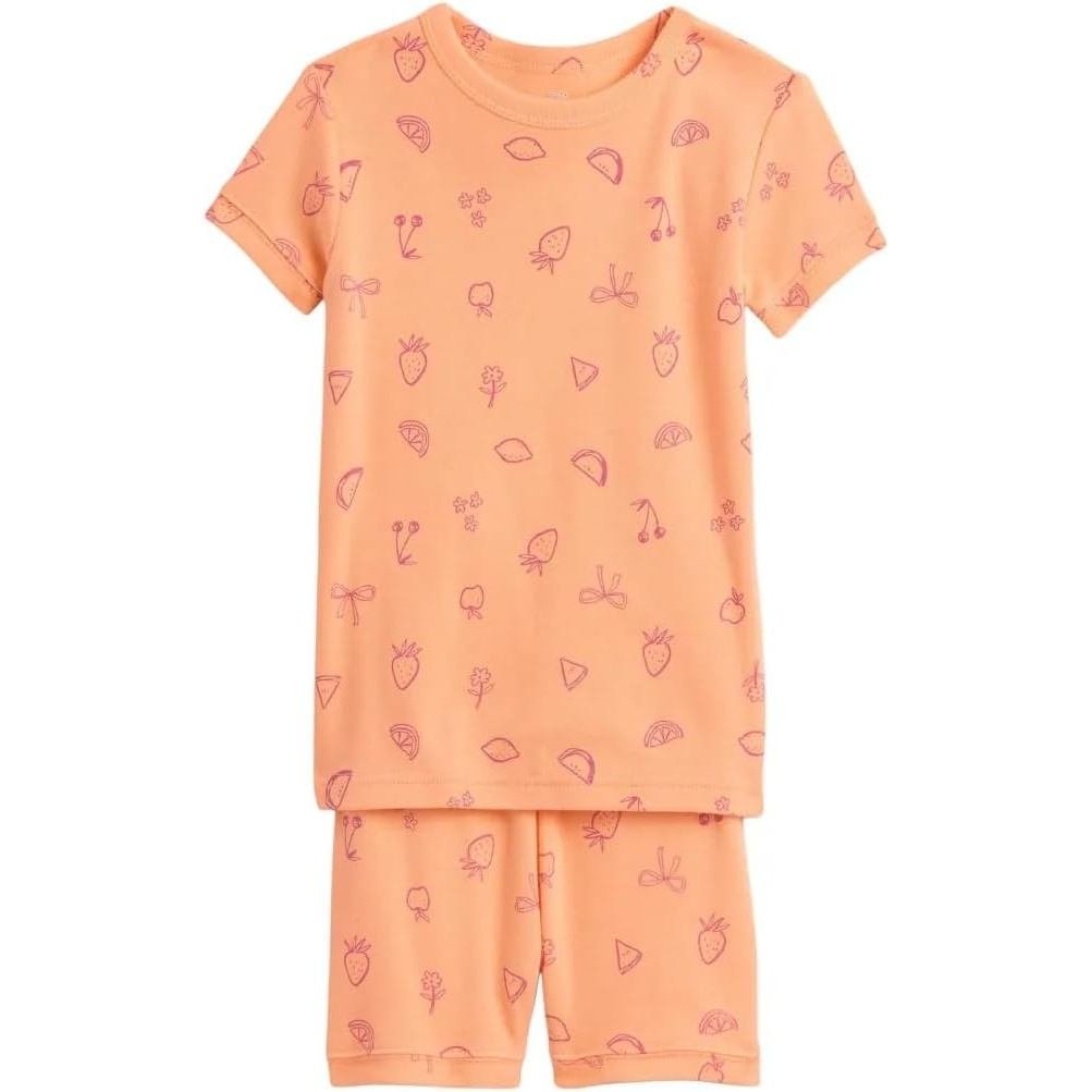 GAP Unisex Baby Short John Pyjama Set, Icy Orange, 5 YRS 0CPW